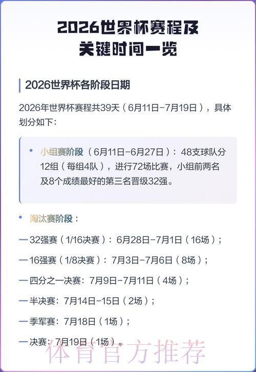 2026世界杯完整赛程完整版完整安排查询入口 2026世界杯完整赛程完整版完整安排查询入口